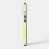 Fleur de Lis crème met monogram iPhone 15 Case (Linkerkant)