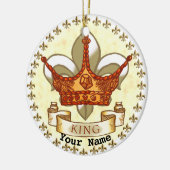 Fleur De Lis Crown King Dad ornament (Links)