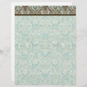 Fleur de Lis Damask - Matching Blank Stationery (Voorkant / Achterkant)