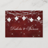 Fleur de Lis Dark Red Lights | Honeymoon Wish Informatiekaartje (Achterkant)