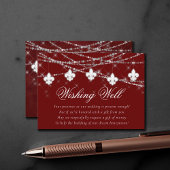 Fleur de Lis Dark Red Lights | Honeymoon Wish Informatiekaartje