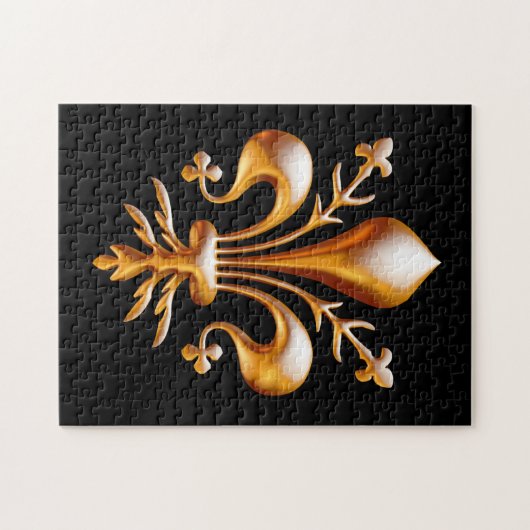 Fleur de Lis (de Lys) Legpuzzel (Horizontaal)