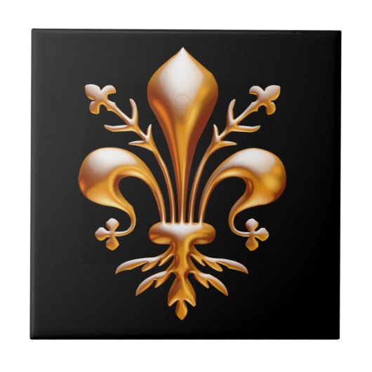 Fleur de Lis (de Lys) Tegeltje (Voorkant)