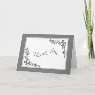 Fleur DE Lis Design dankt u (grijs) Bedankkaart