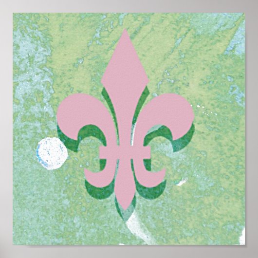 Fleur-de-Lis digitale kunst Poster (Voorkant)