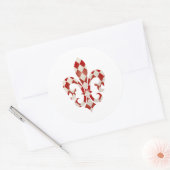 Fleur de Lis, doe-het-zelf achtergrond+tekst Ronde Sticker (Envelop)