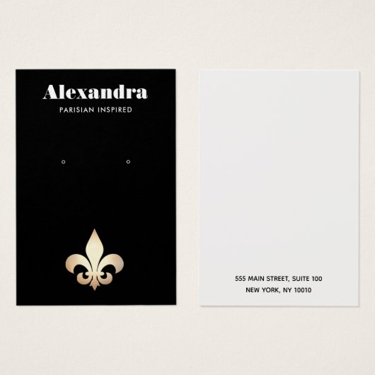 Fleur De Lis-draagkaart Visitekaartje (Voorkant /achterkant)