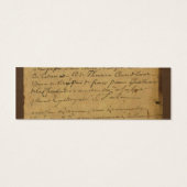 Fleur de Lis Drink Tickets Mini Visitekaartjes (Achterkant)