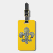 Fleur de Lis-druk Bagagelabel (Voorkant verticaal)