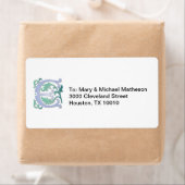 Fleur-de-lis E Monogram Etiket (Insitu)