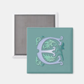 Fleur-de-lis E Monogram Magneet (Voorkant / Achterkant)