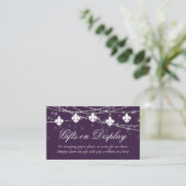 Fleur de Lis Eggplant Lights | Geschenken op beeld Informatiekaartje (Staand voorkant)