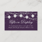 Fleur de Lis Eggplant Lights | Geschenken op beeld Informatiekaartje (Voorkant)