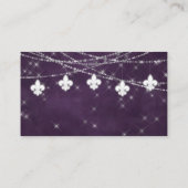 Fleur de Lis Eggplant Lights | Moody Diaper Raffle Informatiekaartje (Achterkant)