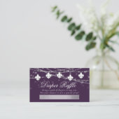 Fleur de Lis Eggplant Lights | Moody Diaper Raffle Informatiekaartje (Staand voorkant)