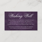 Fleur de Lis Eggplant Lights | Wishing Well Poem Informatiekaartje (Achterkant)