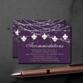 Fleur de Lis Eggplant Paars Lights Informatiekaartje