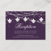 Fleur de Lis Eggplant Paars Lights | Ontvangst Informatiekaartje (Voorkant)
