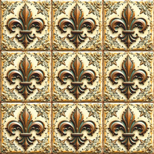 Fleur de Lis Elegance Keramische Tegel Tegeltje