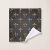 Fleur de lis, , elegant, chic.classy,patroon, bad handdoek (Wasdoekje)