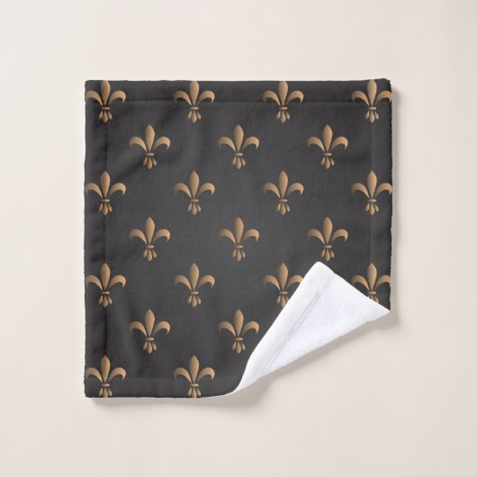 Fleur de lis, , elegant, chic.classy,patroon, bad handdoek (Wasdoekje)