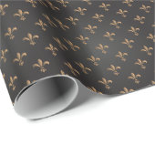 Fleur de lis, , elegant, chic.classy, patroon cadeaupapier (Rol Hoek)
