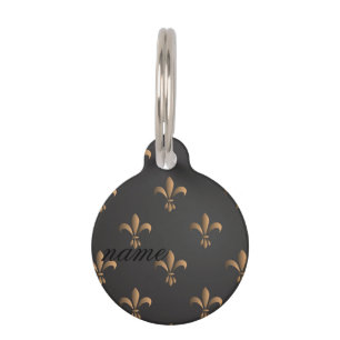 Fleur de lis, , elegant, chic.classy,patroon, huisdierpenning