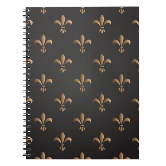 Fleur de lis, , elegant, chic.classy, patroon notitieboek (Voorkant)