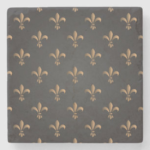Fleur de lis, , elegant, chic.classy,patroon, stenen onderzetter