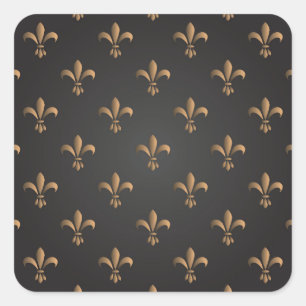 Fleur de lis, , elegant, chic.classy, patroon vierkante sticker
