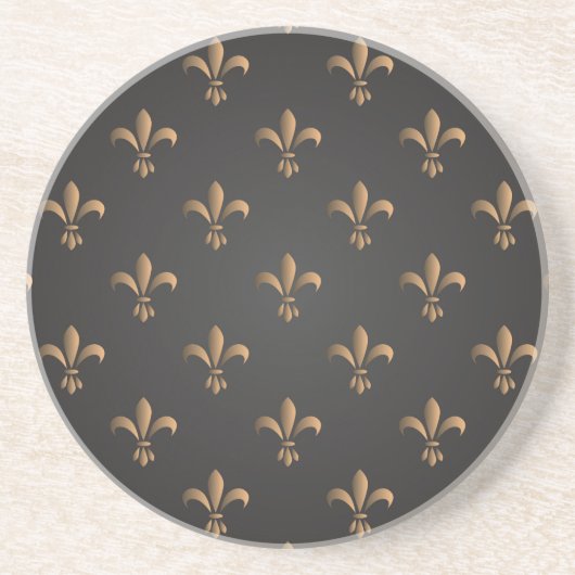 Fleur de lis, , elegant, chic.classy, patroon zandsteen onderzetter (Voorkant)