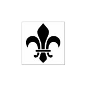 Fleur de Lis Elegant Frans Lelie Symbool Rubberstempel (Afrduk)