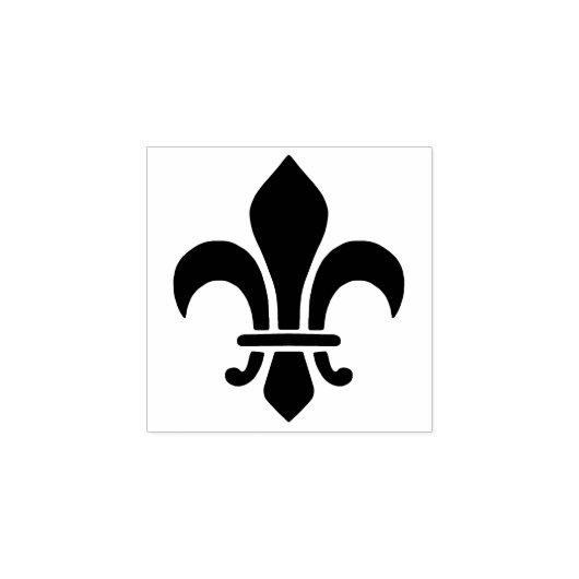 Fleur de Lis Elegant Frans Lelie Symbool Rubberstempel (Afrduk)