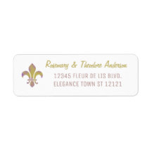 Fleur de Lis Elegant retouradres Goud