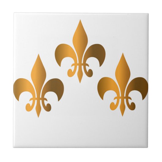 Fleur de lis embleem tegeltje (Voorkant)