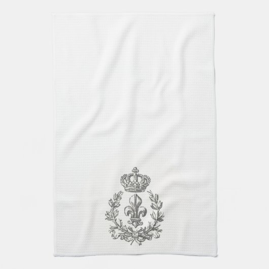 Fleur de Lis en Crown-keukenhanddoek Theedoek (Verticaal)