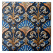 Fleur-de-Lis en fans Tegeltje (Voorkant)