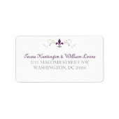 Fleur de Lis Envelop Retouradres Label (Voorkant)