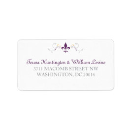 Fleur de Lis Envelop Retouradres Label