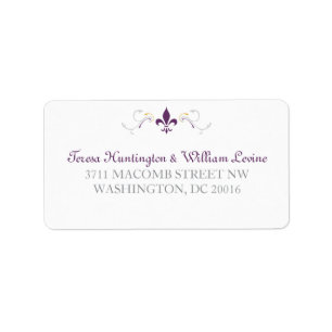 Fleur de Lis Envelop Retouradres Label
