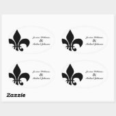 Fleur de Lis Envelope Seal Ovale Sticker (Vel)
