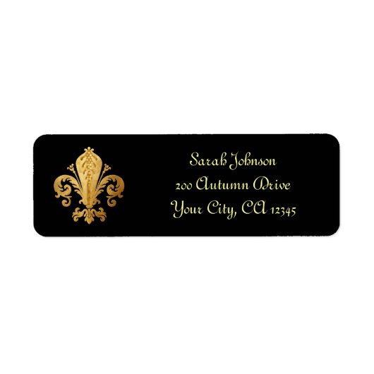 Fleur-de-lis Etiket (Voorkant)