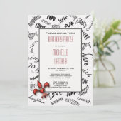 Fleur de lis Expressions Birthday Uitnodiging (Staand voorkant)