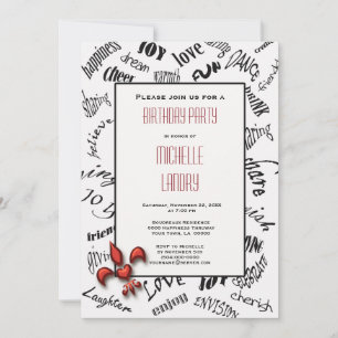 Fleur de lis Expressions Birthday Uitnodiging