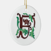 Fleur de-lis F Monogram Keramisch Ornament (Rechts)