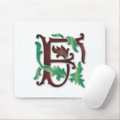 Fleur de-lis F Monogram Muismat (Met muis)