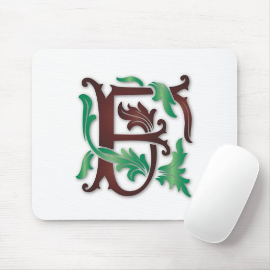 Fleur de-lis F Monogram Muismat (Met muis)