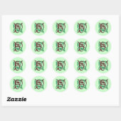 Fleur de-lis F Monogram Ronde Sticker (Vel)
