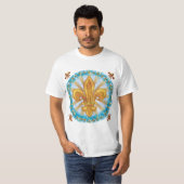Fleur De Lis familiewapen achternaam t-shirt (Voorkant volledig)