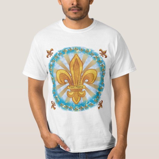 Fleur De Lis familiewapen achternaam t-shirt (Voorkant)
